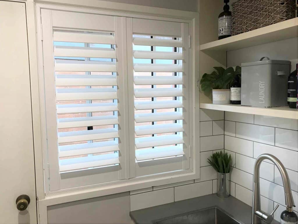 Plantation Shutters Melbourne in Laundry
