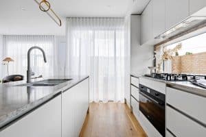 Translucent Sheer Curtains in a Kitchen