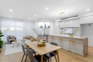 Translucent Sheer Curtains in a Kitchen and dining area