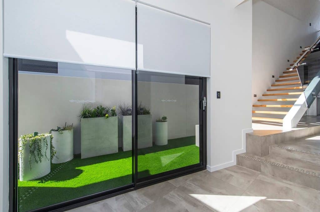 Roller Blinds on a Sliding Door