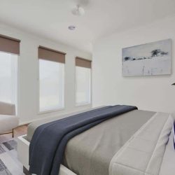 Double Roller Blinds in a Bedroom Melbourne