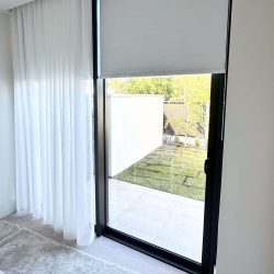 Dual Window Furnishing - Sheer Curtain with Roller Blinds.