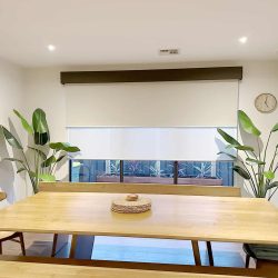 Dual Roller Blinds with fabric pelmet in Wollert